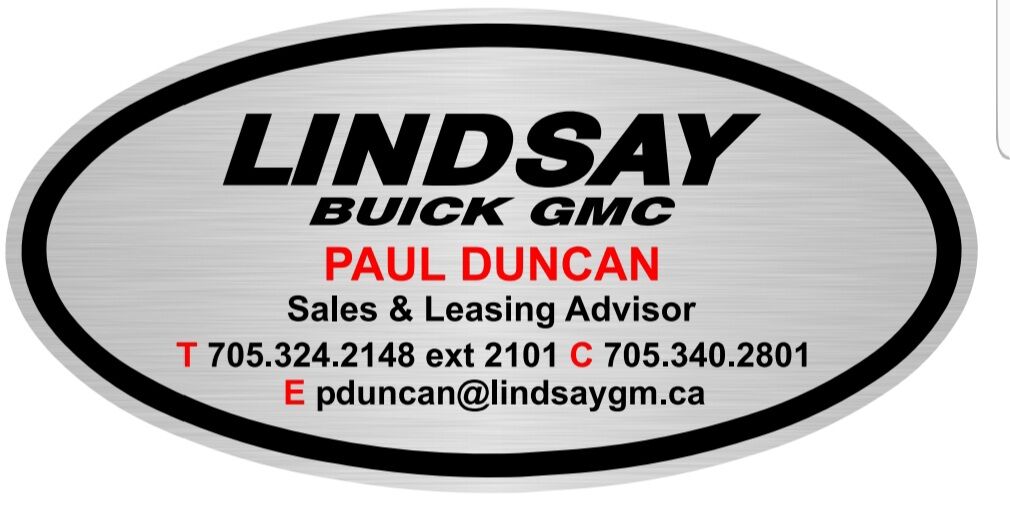 Paul Duncan sales and Leasing Rep Lindsay Buick GMC